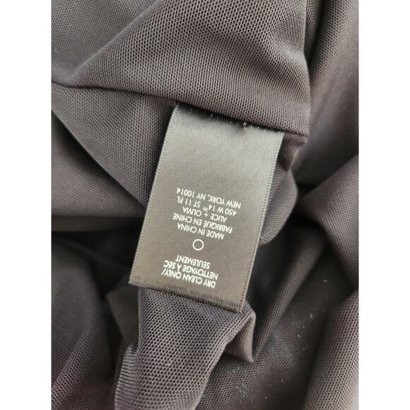 NWT Alice + Olivia Inka V-neck Mini Dress Size 12 Turquoise #FC420 - Picture 10 of 10